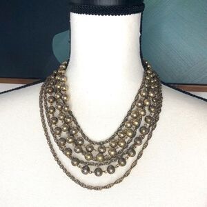 Vintage cascading chain necklace